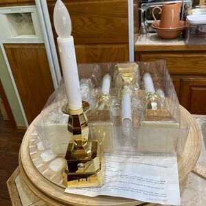 Battery operated Bethlehem sensor lights window candles 4 w/ 2 extra bulbs